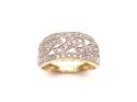 9ct Yellow Gold Diamond Pave Ring