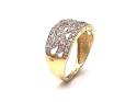 9ct Yellow Gold Diamond Pave Ring