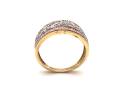 9ct Yellow Gold Diamond Pave Ring