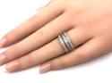 9ct Diamond Pave Reversible Ring 1.00ct