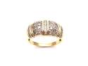 9ct Yellow Gold Diamond Pave Ring