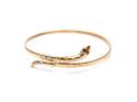 9ct Yellow Gold CZ Snake Bangle