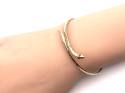 9ct Yellow Gold CZ Snake Bangle