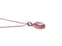 9ct Rose Gold CZ Pendant & Chain