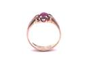 9ct Rose Gold Synthetic Ruby Ring