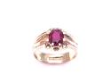 9ct Rose Gold Synthetic Ruby Ring