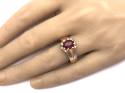 9ct Rose Gold Synthetic Ruby Ring