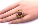 9ct Ruby & Yellow Sapphire Cluster Ring