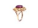 9ct Ruby & Yellow Sapphire Cluster Ring