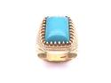 18ct Synthetic Turquoise Ring