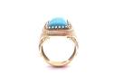 18ct Synthetic Turquoise Ring