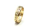 18ct Yellow Gold Patterned Cut Out Ring