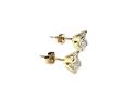 9ct Yellow Gold CZ Solitaire Earrings