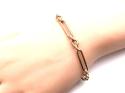 An Old 9ct Yellow Gold Paperclip Style Bracelet