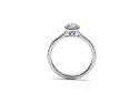 Platinum Diamond Oval Halo Ring