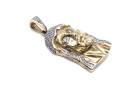 9ct Yellow Gold CZ Jesus Pendant