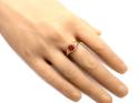 9ct Yellow Gold Garnet Solitaire Ring