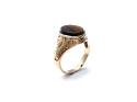 9ct Yellow Gold Tiger eye Signet Ring