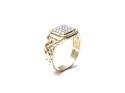 9ct Yellow Gold CZ Signet Ring