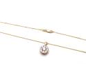 18ct Yellow Gold Diamond Cluster Pendant & Chain