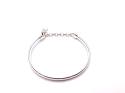 Silver Court Bangle With Chain & Toggle