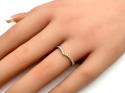 9ct Yellow Gold Diamond Wishbone Ring 0.20ct