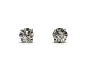 Platinum Diamond Stud Earrings 2.03ct