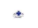 Platinum Sapphire & Diamond Clover Ring