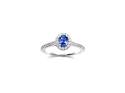 Platinum Sapphire & Diamond Halo Ring