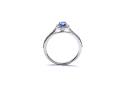 Platinum Sapphire & Diamond Halo Ring