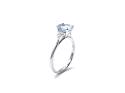 9ct White Gold Aquamarine & Diamond Ring