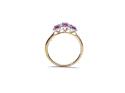 18ct Yellow Gold Ruby & Diamond 3 Stone Ring