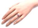 18ct Yellow Gold Ruby & Diamond 3 Stone Ring