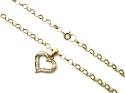 9ct CZ Heart Pendant & Chain