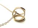 9ct Three Ring Pendant & Chain