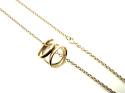 9ct Three Ring Pendant & Chain