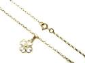 9ct CZ Four Leaf Clover Pendant & Chain