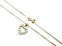 CZ Heart Pendant & Chain