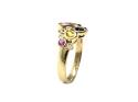 9ct Yellow Gold Multi Sapphire & Diamond Ring