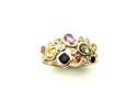 9ct Yellow Gold Multi Sapphire & Diamond Ring