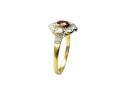 18ct Yellow Gold Ruby & Diamond Cluster Ring 0.60c