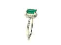 Platinum Emerald & Diamond Cluster Ring 1.60ct