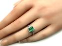 Platinum Emerald & Diamond Cluster Ring 1.60ct