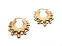 9ct Yellow Gold Round Creole Hoop Earrings