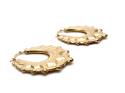 9ct Yellow Gold Oval Creole Hoop Earrings