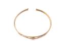 9ct Yellow Gold Garnet Torque Bangle