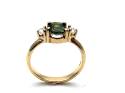 18ct Green Sapphire & Diamond Ring