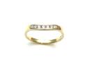 9ct Yellow Gold Diamond Wishbone Ring 0.15ct