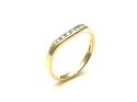 9ct Yellow Gold Diamond Wishbone Ring 0.15ct