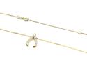 9ct Yellow Gold Diamond Wishbone Pendant & Chain